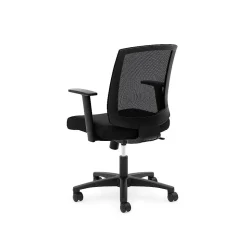 HON Mesh Mid-Back Task Chair, Center-Tilt, Tension, Lock, Fixed Arms, Black Mesh, Black Fabric (BSXVL511LH10)