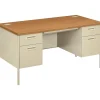 HON Metro Classic 60" Double Pedestal Desk, Harvest (HONP3262CL)