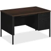 HON Metro Classic Series 48"W Right Pedestal Desk, Mocha/Black (HONP3251RMOP)
