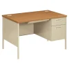 HON Metro Classic 48"W Single Pedestal Desk, Harvest (HP3251R.C.L)