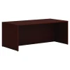 HON Mod 72" Desk Shell, Traditional Mahogany (HLPLDS7236.LTM1)