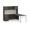HON Mod 72" L-Shaped Executive Desk with Storage, Slate Teak (HLPL8472LDSKSL1ULEGS)
