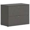HON Mod 2-Drawer Lateral File Cabinet, Locking, Letter/Legal, Slate Teak, 36" (HONLLF3620L2LS1)