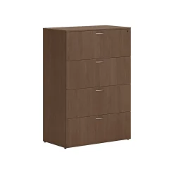 HON Mod 4-Drawer Lateral File Cabinet, Locking, Letter/Legal, Sepia Walnut, 36" (HLPLLF3620L4.LSE1)