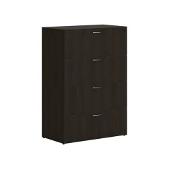 HON Mod 4-Drawer Lateral File Cabinet, Locking, Letter/Legal, Java Oak, 36" (HLPLLF3620L4.LJA1)