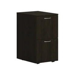 HON Mod 2-Drawer Mobile Vertical File Cabinet, Letter/Legal Size, Lockable, 28"H x 15"W x 20"D, Java Oak (HONPLPMFFLJ1)