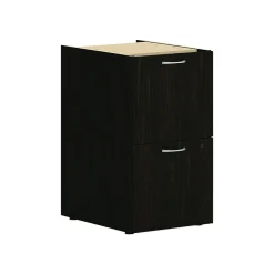 HON Mod 2-Drawer Vertical File Cabinet, Support Pedestal, Letter/Legal, Java Oak, 20" (HLPLPSFF.LJA1)