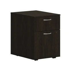 HON Mod 2-Drawer Vertical File Cabinet, Mobile Pedestal, Letter/Legal, Java Oak, 20" (HLPLPMBF.LJA1)