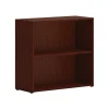 HON Mod 29"H 2-Shelf Bookcase, Traditional Mahogany (HLPLBC3013B2.LTM1)
