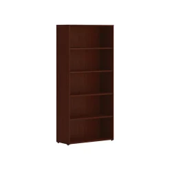 HON Mod 65"H 5-Shelf Bookcase, Traditional Mahogany (HLPLBC3013B5.LTM1)