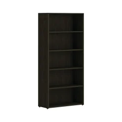 HON Mod 5-Shelf 65"H Bookcase, Java Oak (HLPLBC3013B5.LJA1)