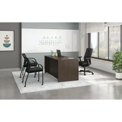 HON Mod 66"W Double-Pedestal Desk, Java Oak (HLPLDS66PSJA1)