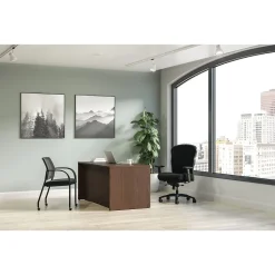 HON Mod 60"W Double-Pedestal Desk, Sepia Walnut (HLPLDS6030BBFSE1)