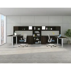 HON Mod 60"W Rectangular Adjustable Standing Desk, Java Oak (HLPLRW6030CONHATJA1)