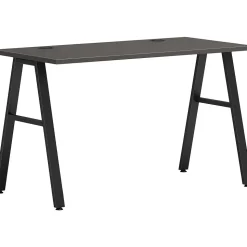 HON Mod 48"W Table Desk, Slate Teak (HLPL4824LS1ALEGBLK)