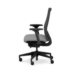 HON Nucleus Fabric/Mesh Swivel Task Chair, Frost/Black (HNR1KD.Y2.STC.A.H.IM.CU22.BL.SB.T)