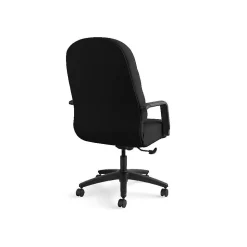 HON Pillow-Soft Executive High-Back Chair, Center-Tilt, Fixed Arms, Black Fabric