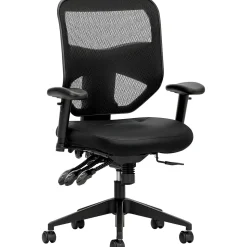 HON Prominent 2-Way Arms Mesh/Leather High-Back Task Chair, Black (BSXVL532SB11)