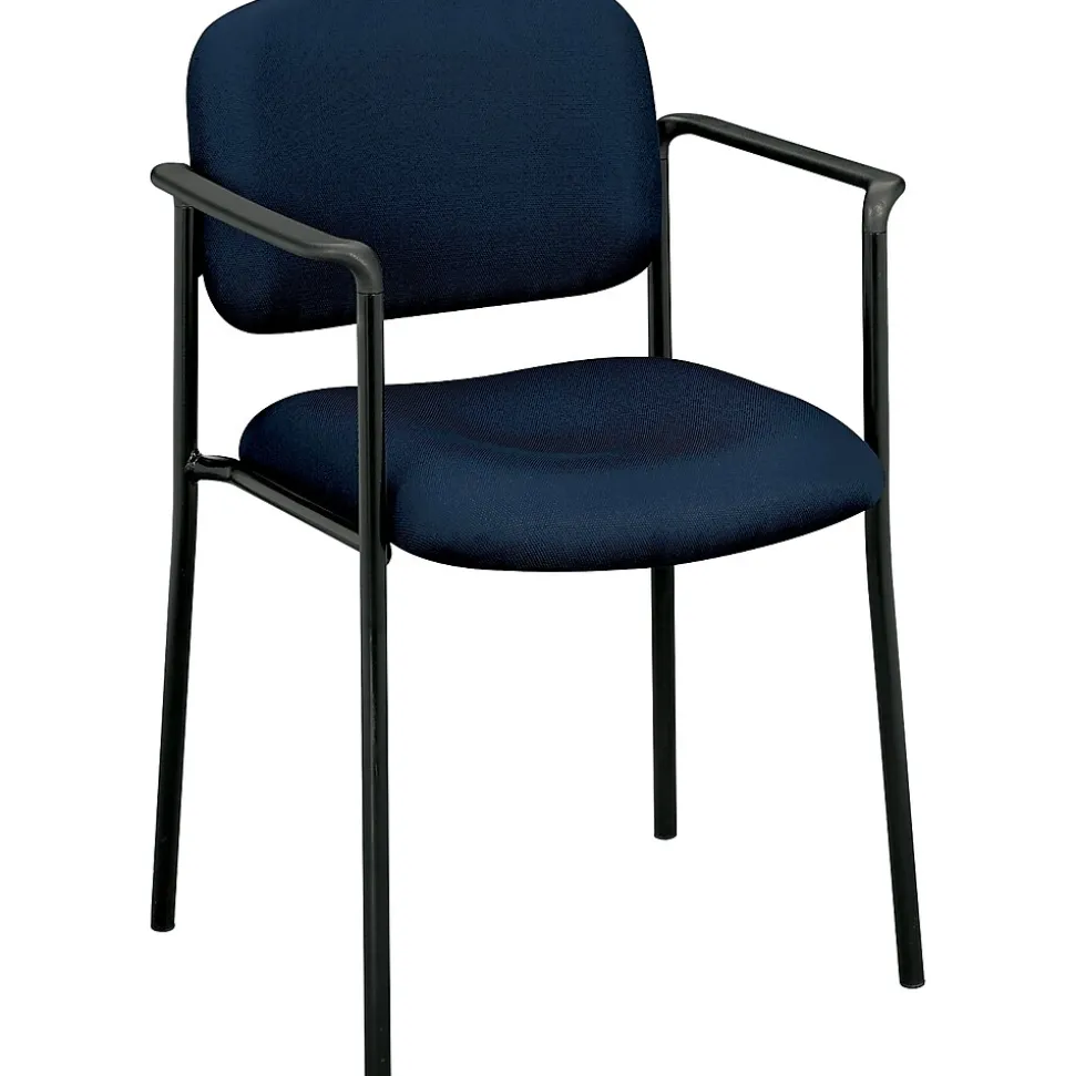 HON Scatter Fabric Stacking Guest Chair, Fixed Arms, Navy (BSXVL616VA90)