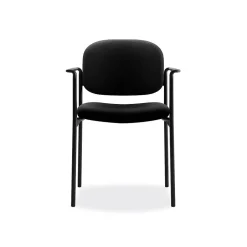 HON Scatter Fabric Stacking Guest Chair, Fixed Arms, Black (BSXVL616VA10)