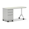 HON SmartLink 60" D-Shape Value Teacher Station Desk, Silver Mesh/Platinum (HLTV2460T-3.B9.K.T1)