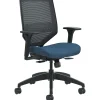 HON Solve ilira-Stretch Mesh/Fabric Mid-Back Task Chair, Black/Midnight