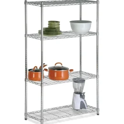 Honey Can Do 4-Shelf Metal Unit, 36"W, Chrome (SHF-09439)
