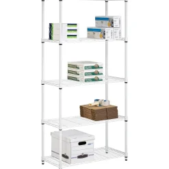 Honey Can Do 5-Shelf Metal Unit, 36"W, White (SHF-09623)
