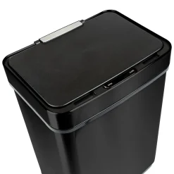 Honey-Can-Do Motion Sensor Steel Indoor Trash Can with Automatic Lid, 13.2 Gallon, Black (TRS-08415)