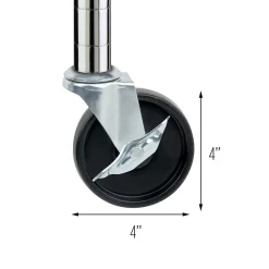 Honey-Can-Do 4-Pack Shelving Unit Casters, Black (SHF-01939)