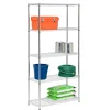 Honey-Can-Do 5-Shelf Metal Shelving Unit, 36"W, Chrome Plated (SHF-06832)