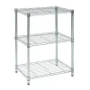 Honey-Can-Do 3-Shelf Metal Unit, 24"W, Chrome (SHF-01903)