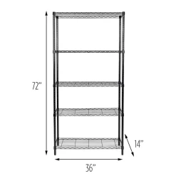 Honey-Can-Do 5-Shelf Metal Unit, 36