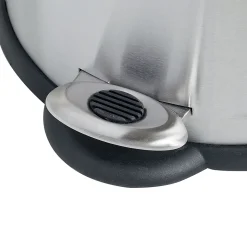 Honey-Can-Do Stainless Steel Oval Step Trash Can with Lid, Silver, 1.32 Gallon (TRS-01448)