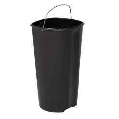 Honey-Can-Do Steel Indoor Step Trash Can with Hinged Lid, 7.92 Gallon, Silver (TRS-09330)