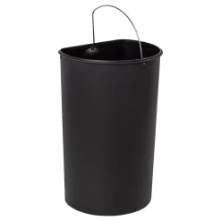 Honey-Can-Do Steel Indoor Semi-Round Step Trash Can with Hinged Lid, 10.56 Gallon, Silver (TRS-09332)