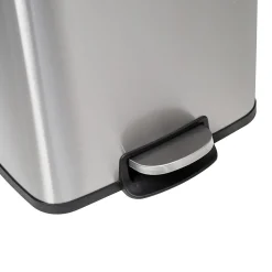 Honey-Can-Do Steel Indoor Trash Can Set with Hinged Lid, 7.92 & 1.32 Gallon, Rose Gold (TRS-09325)