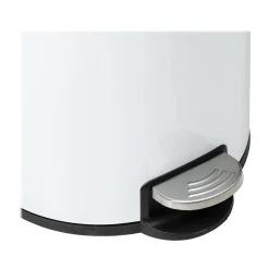 Honey-Can-Do Steel Step Trash Can, 7.9-Gallon, White (TRS-09329)