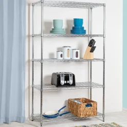 Honey-Can-Do 5-Tier Heavy-Duty Adjustable Shelving Unit with 800-lb Shelf Capacity, 18