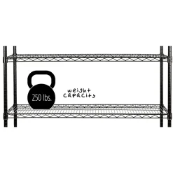 Honey-Can-Do 4-Tier 250lb. Capacity Shelving Unit, Black (SHF-01908)