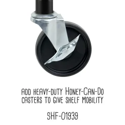 Honey-Can-Do 4-Tier 250lb. Capacity Shelving Unit, Black (SHF-01908)