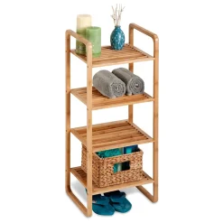Honey-Can-Do 4-Tier Shelf, Natural Bamboo (SHF-09337)