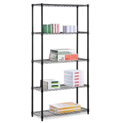 Honey-Can-Do 5-Tier Shelving, Black Powder Coat (SHF-06831)