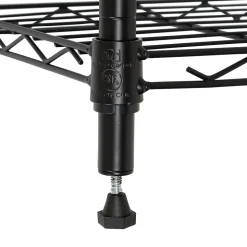 Honey-Can-Do 4-Tier Slim Profile Wide Shelving Unit, Black (SHF-10003)