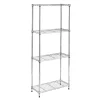 Honey-Can-Do 4-Tier Slim Profile Shelving Unit, Chrome (SHF-10022)