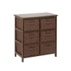 Honey-Can-Do Woven Strap 6 Drawer Storage Chest with Wooden Frame, Java Brown (TBL-03758)