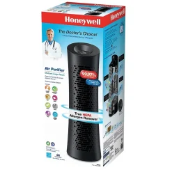 Honeywell True HEPA Energy Star True HEPA Tower Air Purifier, Black (HPA030)