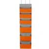 Household Essentials 6 Pocket Plastic/Poly Over the Door Hanging Organizer, 57" x 15" x 7", Orange (2168-1)