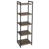 Household Essentials Ashwood 5-Shelf Storage Tower (8075-1)