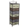 Household Essentials 8-Drawer Tower, Black/Brown/Green/Blue (8044-1)